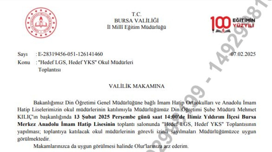 HEDEF LGS koordinatörleriyle il toplantısının gerçekleştirildi